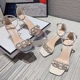 Tacones altos y gruesos de estilo coreano con diseño de hada para mujer